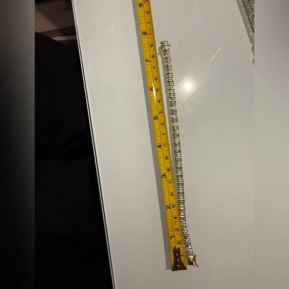 Gold plated 925 Silver Tennis Bracelet - Picture 9 of 9